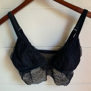 Long-line lace bralette